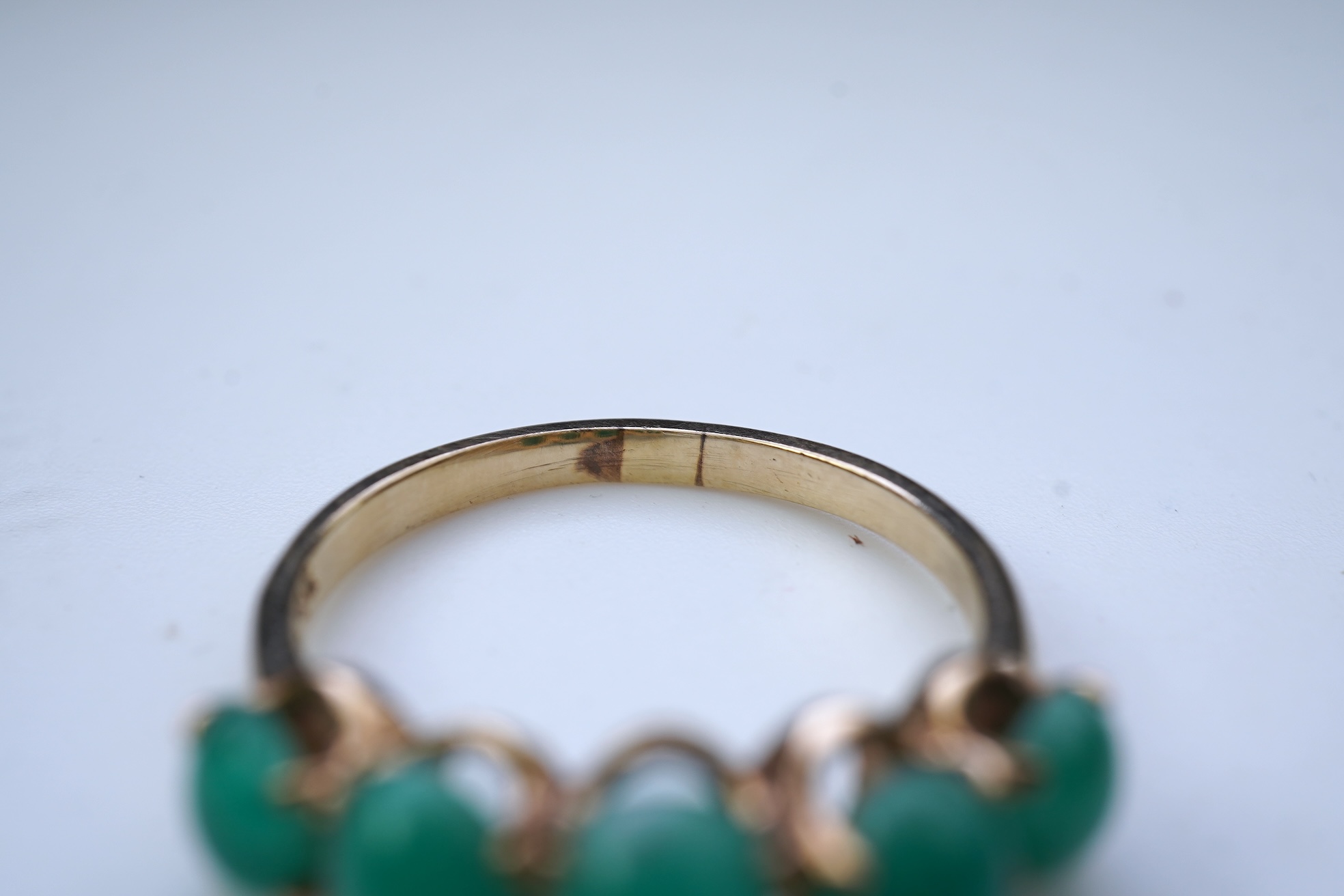 An emerald ring
